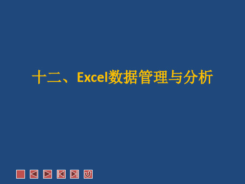 Excel数据管理与分析