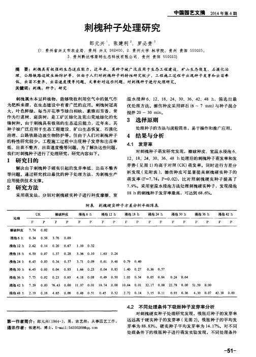 刺槐种子处理研究