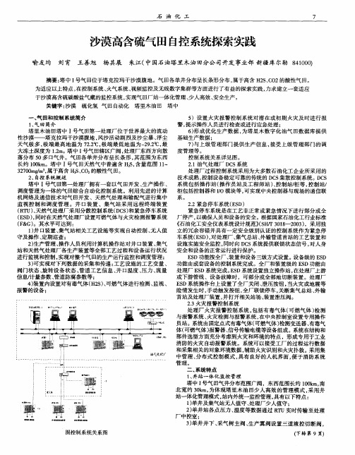 沙漠高含硫气田自控系统探索实践