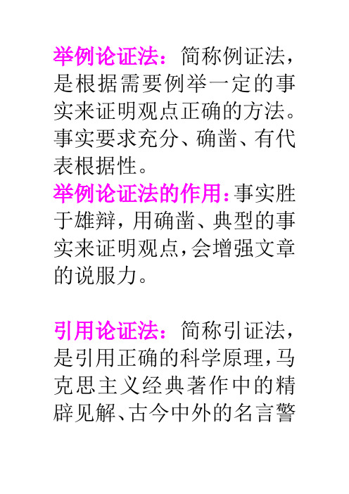 常见论证方法