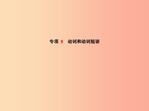 潍坊专版2019中考英语总复习第二部分专题语法高效突破专项9_16课件PPT