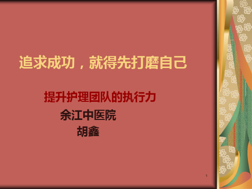 护士的执行力PPT课件