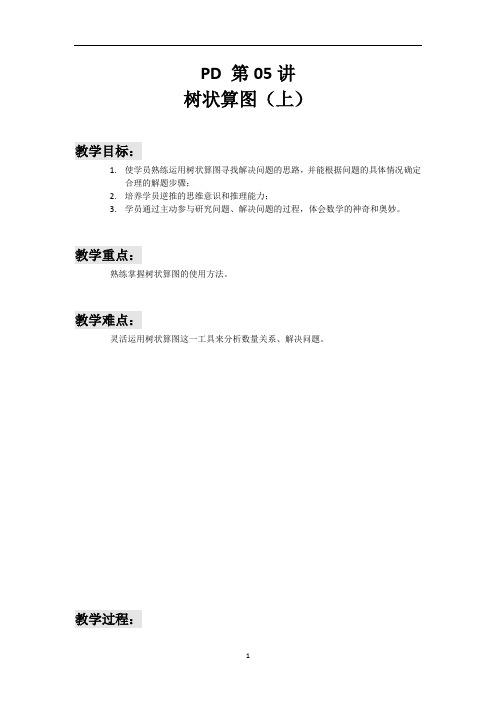 六年级上册数学讲义-能力提升：第05讲 树状算图(上)((解析版)全国通用)