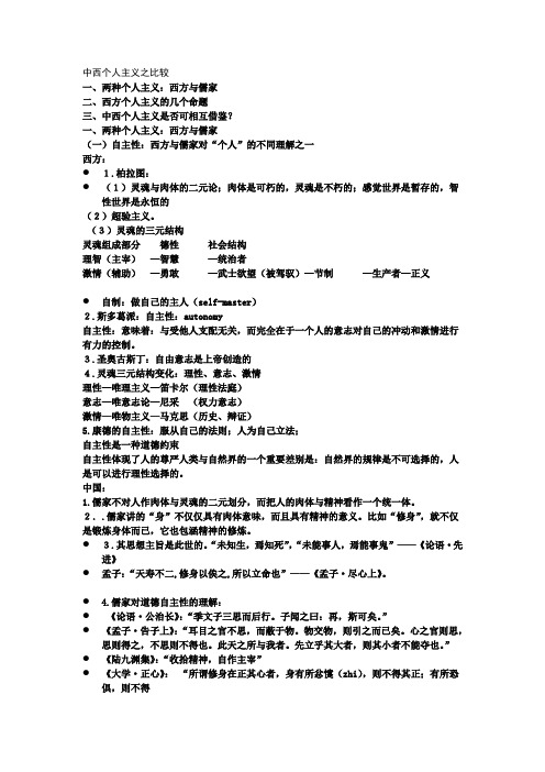 《西方文明通论》第二、三讲：中西个人主义之比较