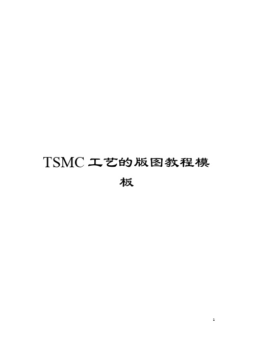 TSMC工艺的版图教程模板