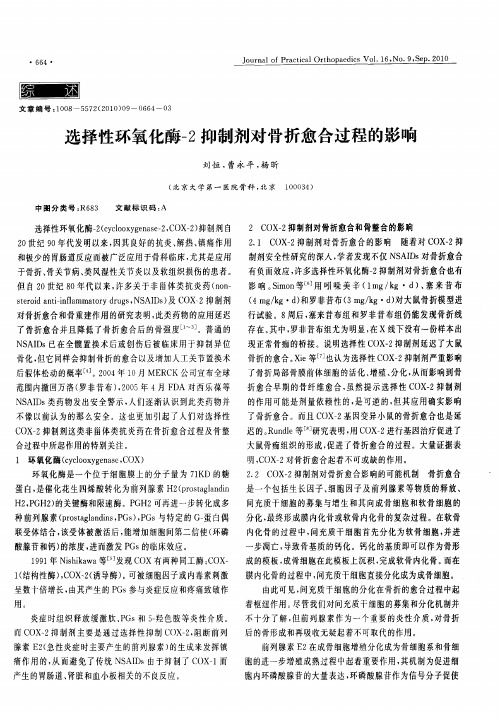 选择性环氧化酶-2抑制剂对骨折愈合过程的影响