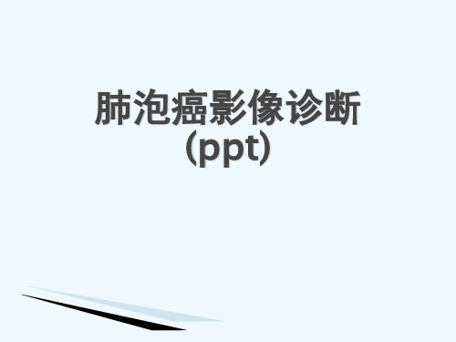 肺泡癌影像诊断(ppt)