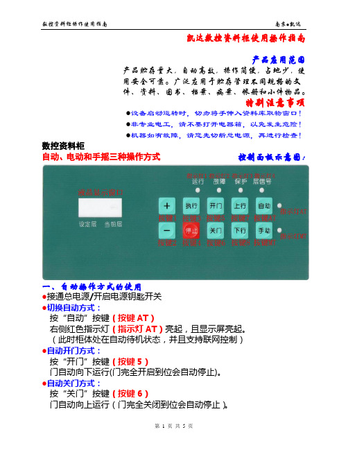 X型控制面板使用说明书