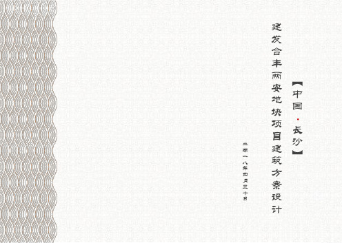 商业地产长沙建发合丰两安地块项目建筑设计策划方案
