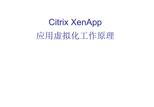 Citrix XenApp 工作原理