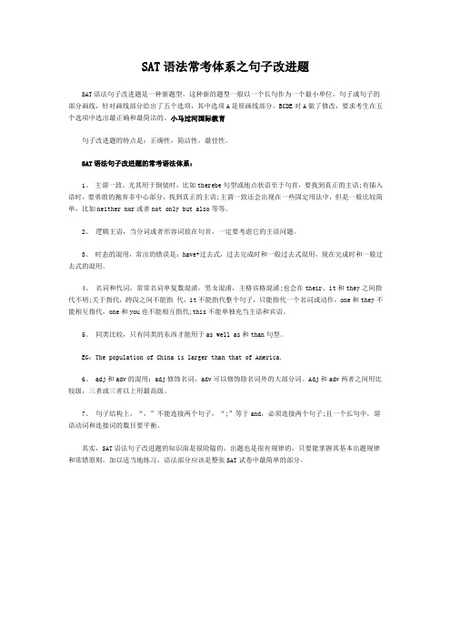 赛达语法常考体系之句子改进题