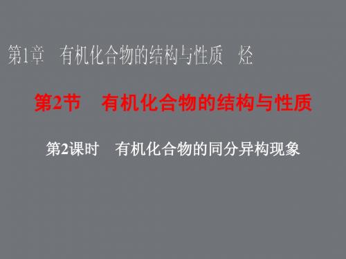 高中化学 1.2.2 有机化合物的同分异构现象课件 鲁科版选修5