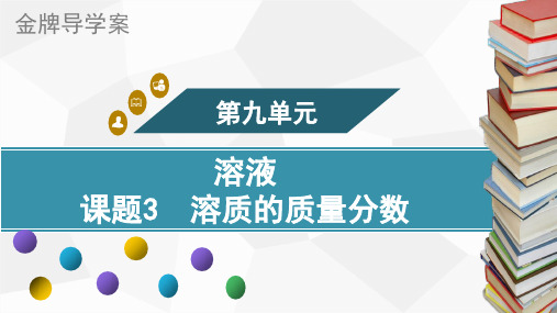 9.3溶质的质量分数(第1课时溶质的质量分数)课件 2024-2025学年九年级化学人教版下册