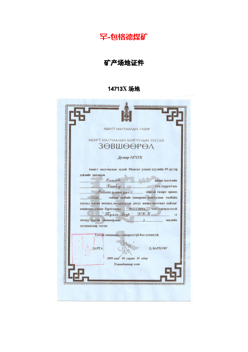 蒙古国矿区资料报告(14713)