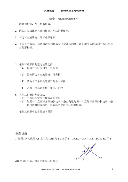 路路  探索三角形相似的条件