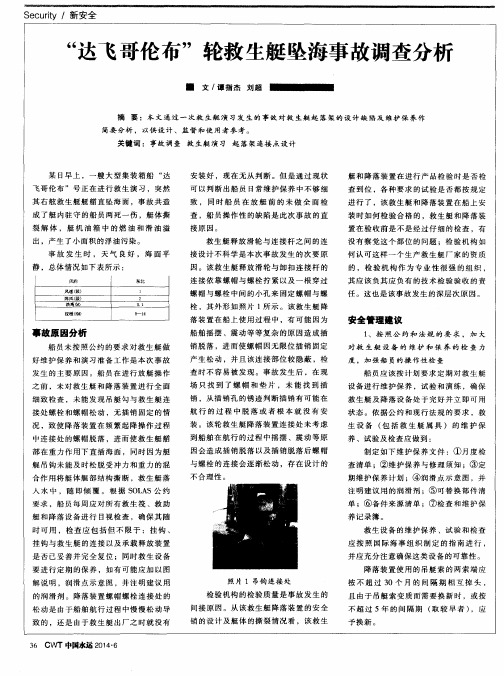 “达飞哥伦布”轮救生艇坠海事故调查分析