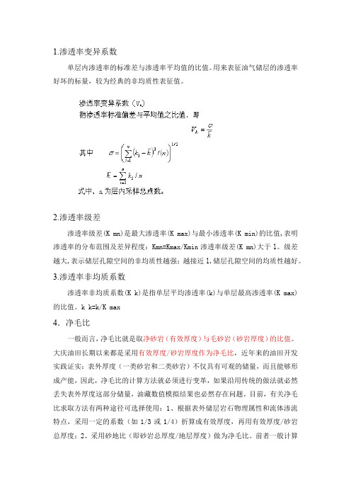 关于储层渗透率的几个概念