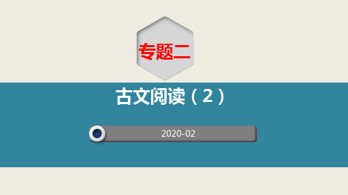 2020中考 语文专题复习 专题 二 《古诗阅读二》