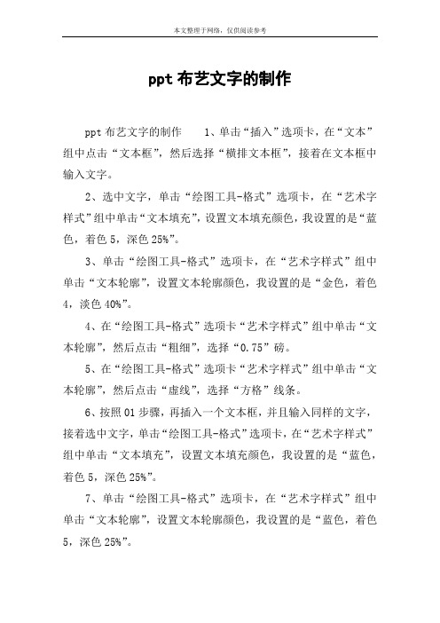 ppt布艺文字的制作