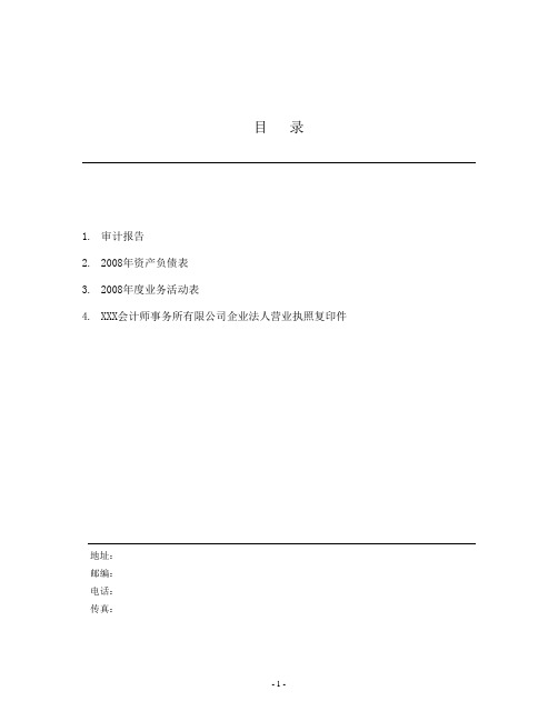 XX协会审计报告