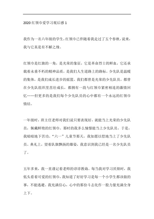 网上主题课红领巾爱学习观后感范文五篇