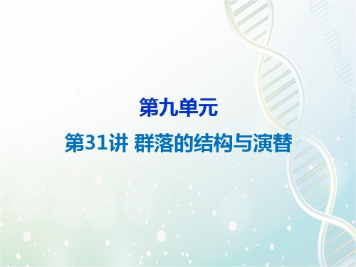 高三生物一轮复习精品课件2：第31讲 群落的结构与演替