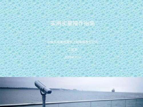 实测实量方法实施细则教材