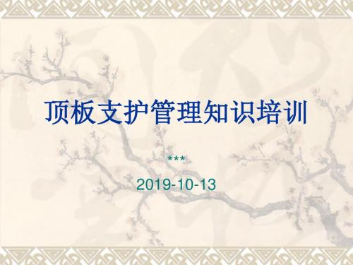 顶板支护管理知识课件ppt-PPT文档资料