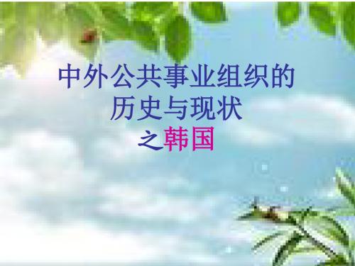 韩国公共事业组织发展