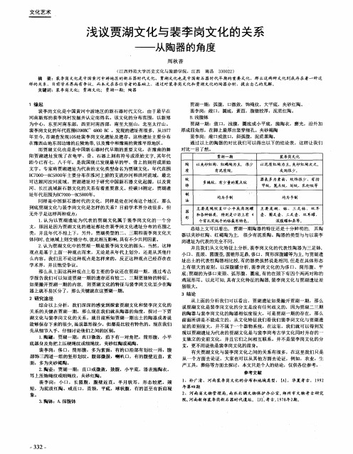 浅议贾湖文化与裴李岗文化的关系--从陶器的角度