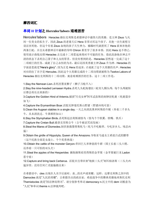摩西词汇