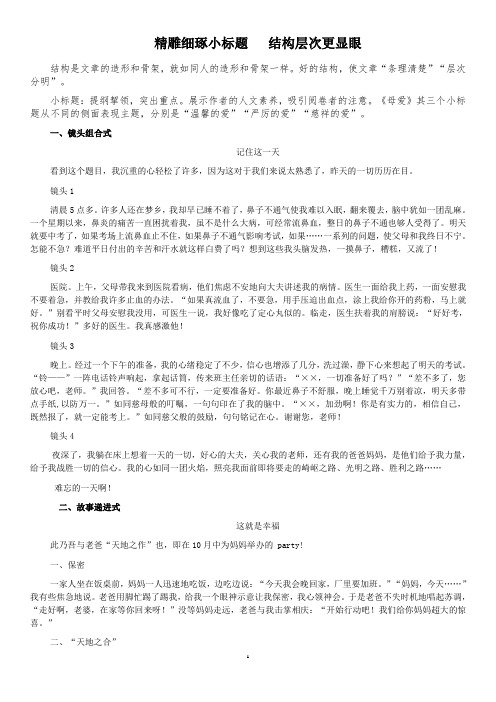作文小标题指导