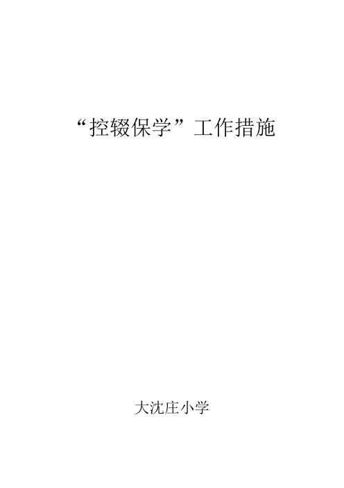 控辍保学工作措施