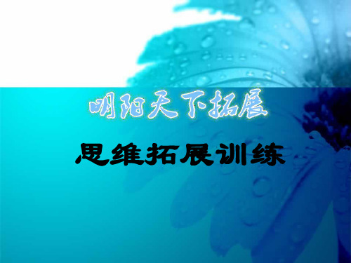 创新思维拓展培训教材PPT课件