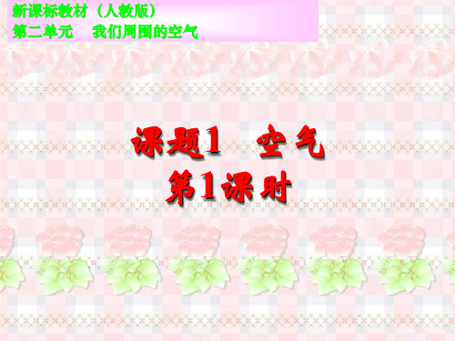 人教版九年级化学上册2.1空气说课课件(共30张PPT)