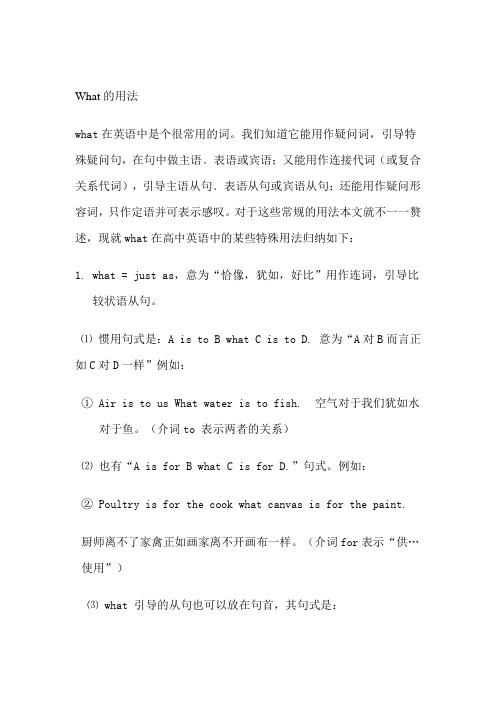 What的用法