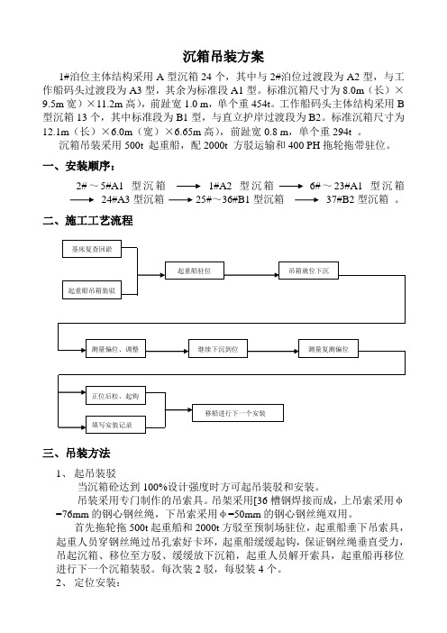 沉箱吊装方案