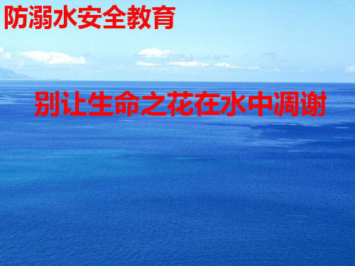 2020年中小学防溺水安全教育课件(精品课件)