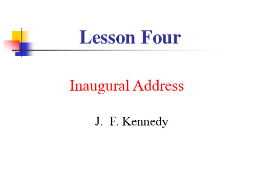张汉熙高级英语_Inaugural_Addressppt课件