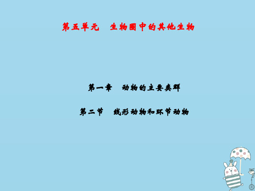 2020年八年级生物上册 第5单元 第1章 第2节 线形动物和环节动物习题课件 (新版)新人教版