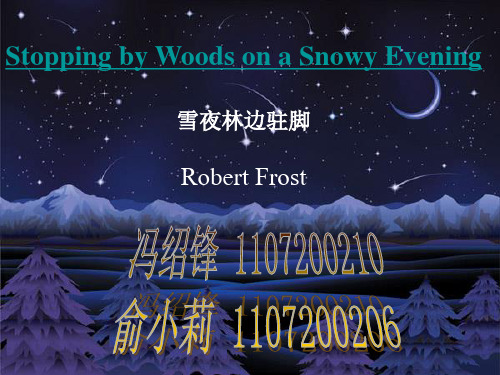 stopping by woods on a snowy evening