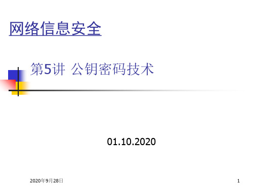 公钥密码技术全解PPT课件