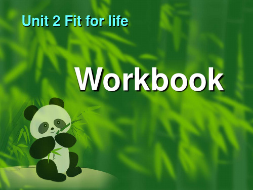 牛津高中英语模块7 unit2 workbook