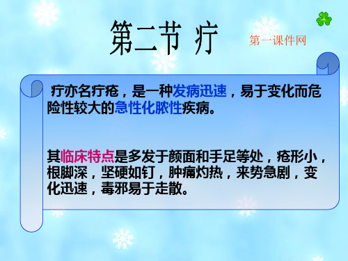 中医外科学—疔疮精品PPT教学课件