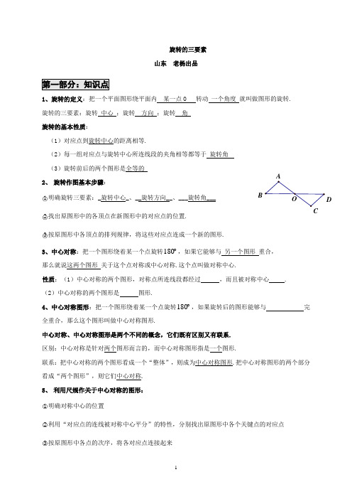 旋转的三要素