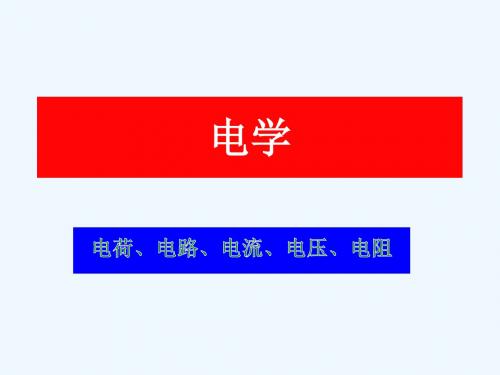 物理人教版九年级全册《电学》
