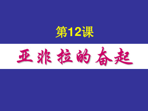 人教版第12课 亚非拉的奋起 课件