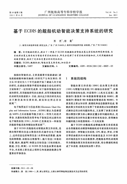基于ECDIS的舰船机动智能决策支持系统的研究
