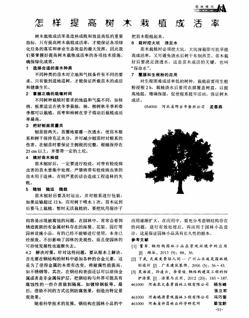 怎样提高树木栽植成活率
