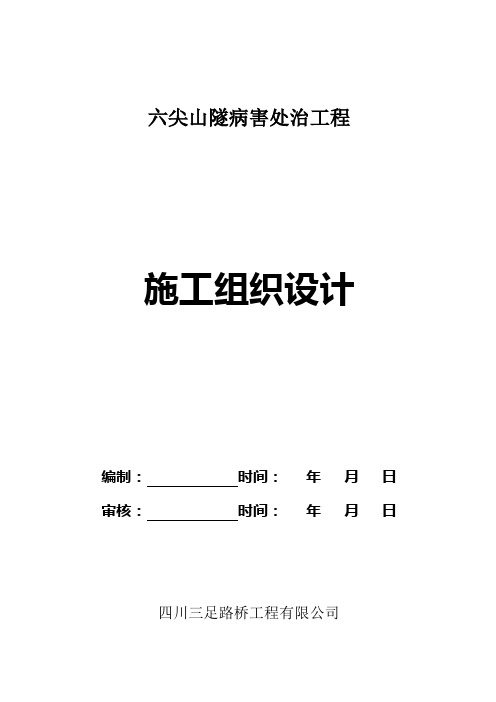 隧道病害处治施工组织设计